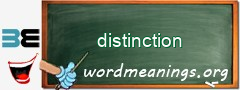 WordMeaning blackboard for distinction